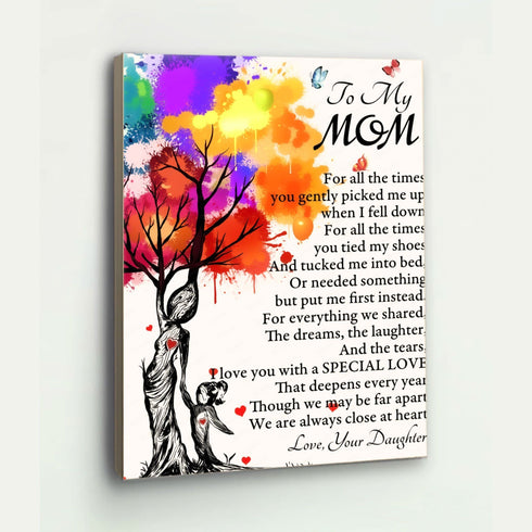 To My Mom Canvas Print Wall Art - Gift For Mom - Matte Canvas